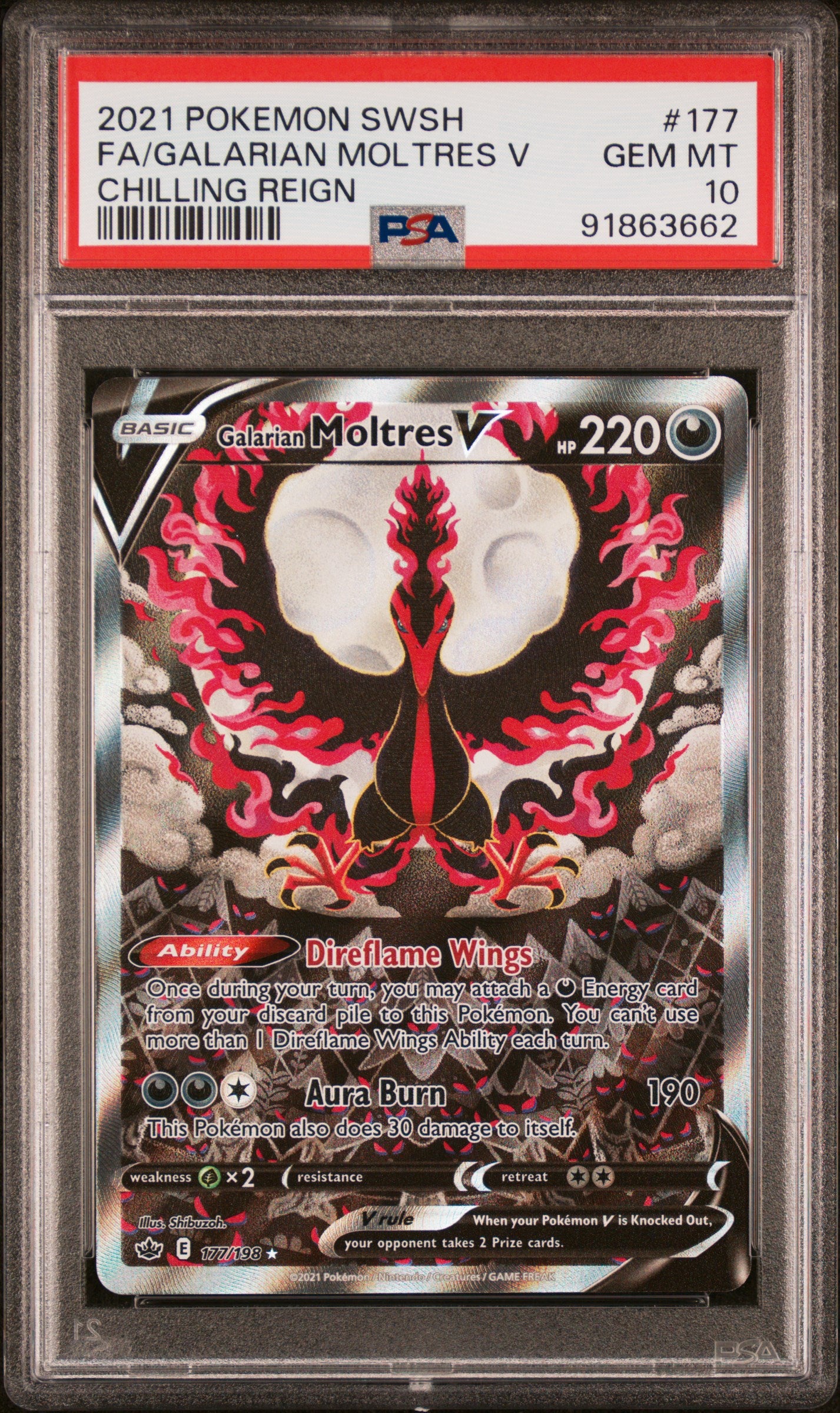 PSA10- galarian moltres v -#177