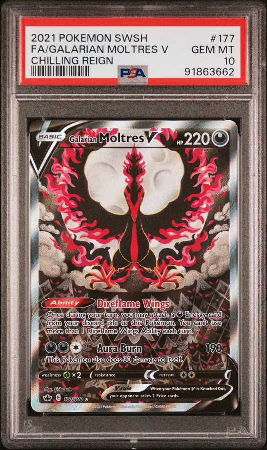 PSA10- galarian moltres v -#177