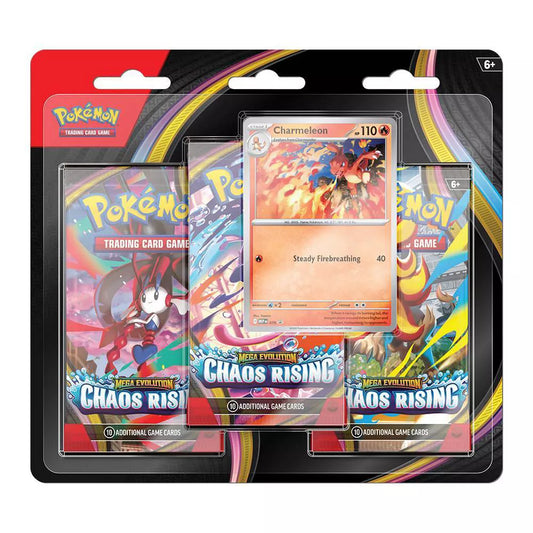 Pokemon TCG ME04 Chaos Rising 3 Pack Blister (STYLE MAY VARY)