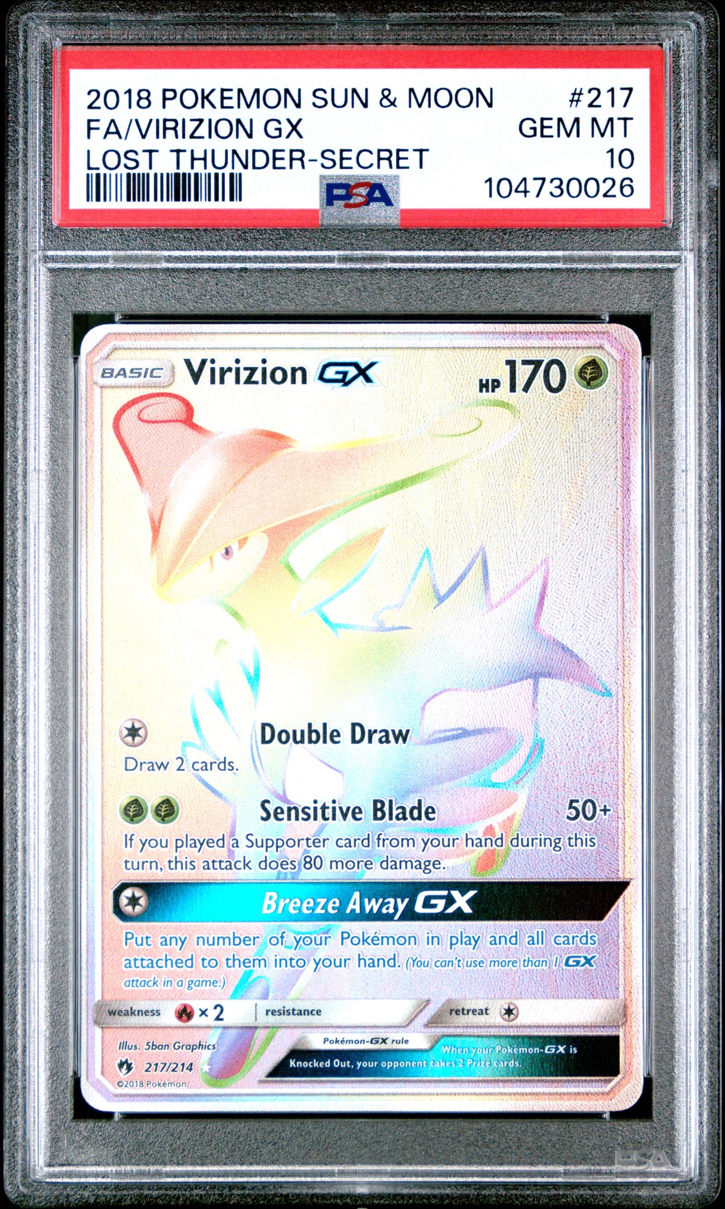 PSA10- virzion gx -#217