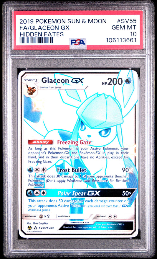 PSA10- glaceon gx -#sv55