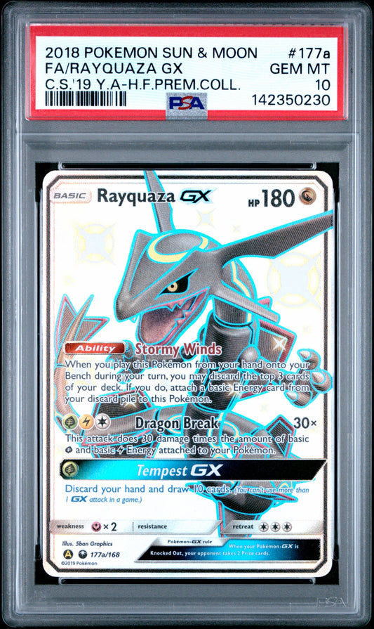 PSA10- rayquaza gx -#177a