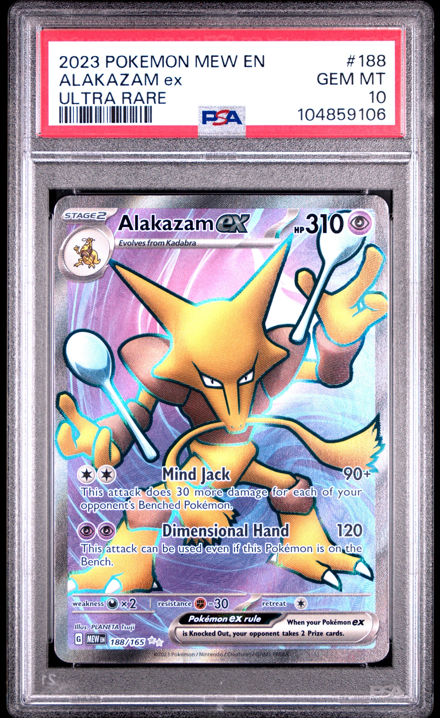 PSA10- Alakazam ex -#188