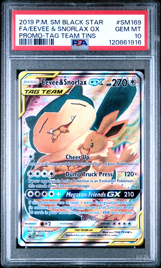 PSA10- eevee & snorlax -#sm169