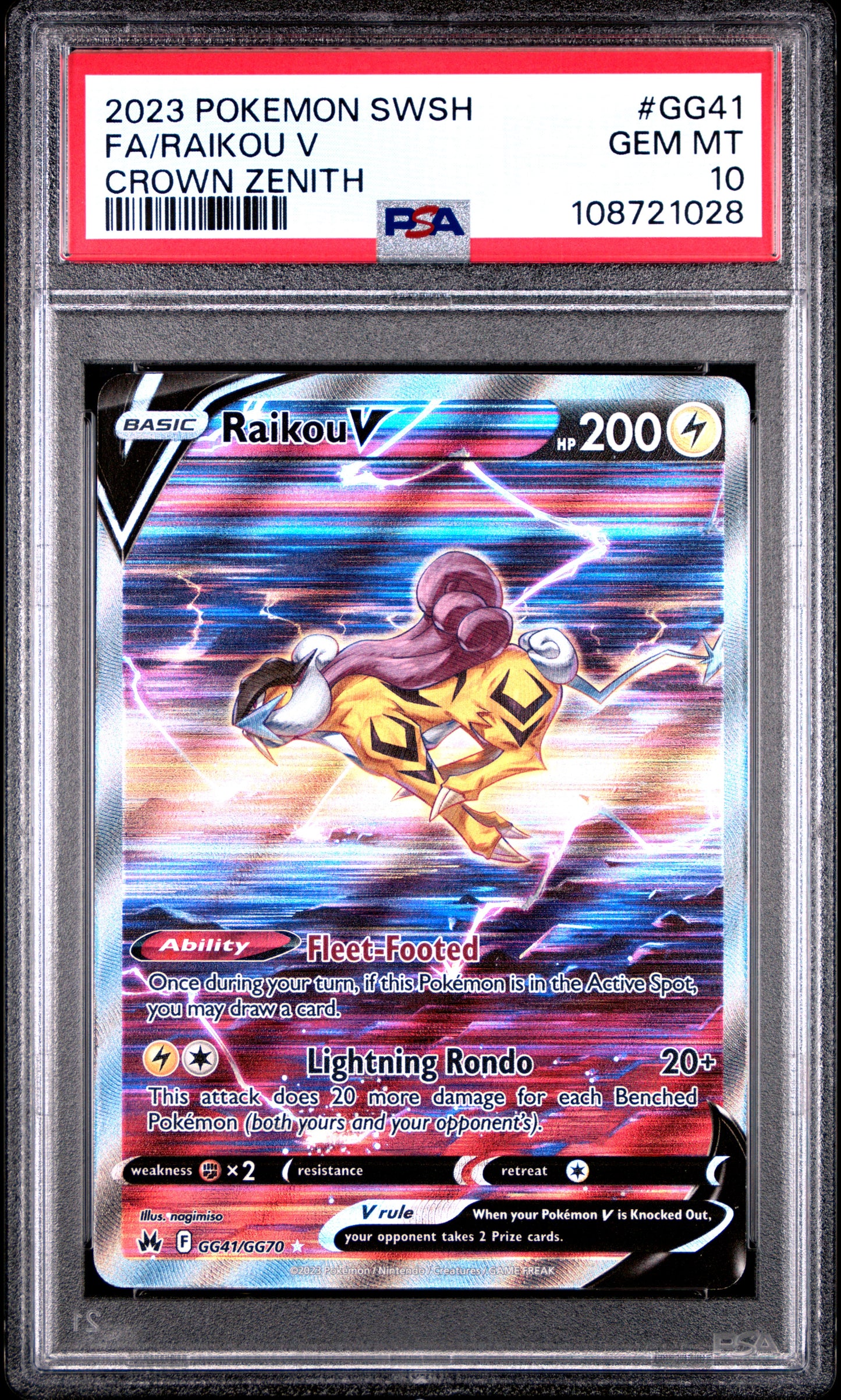 PSA10- Raikou v -#GG41