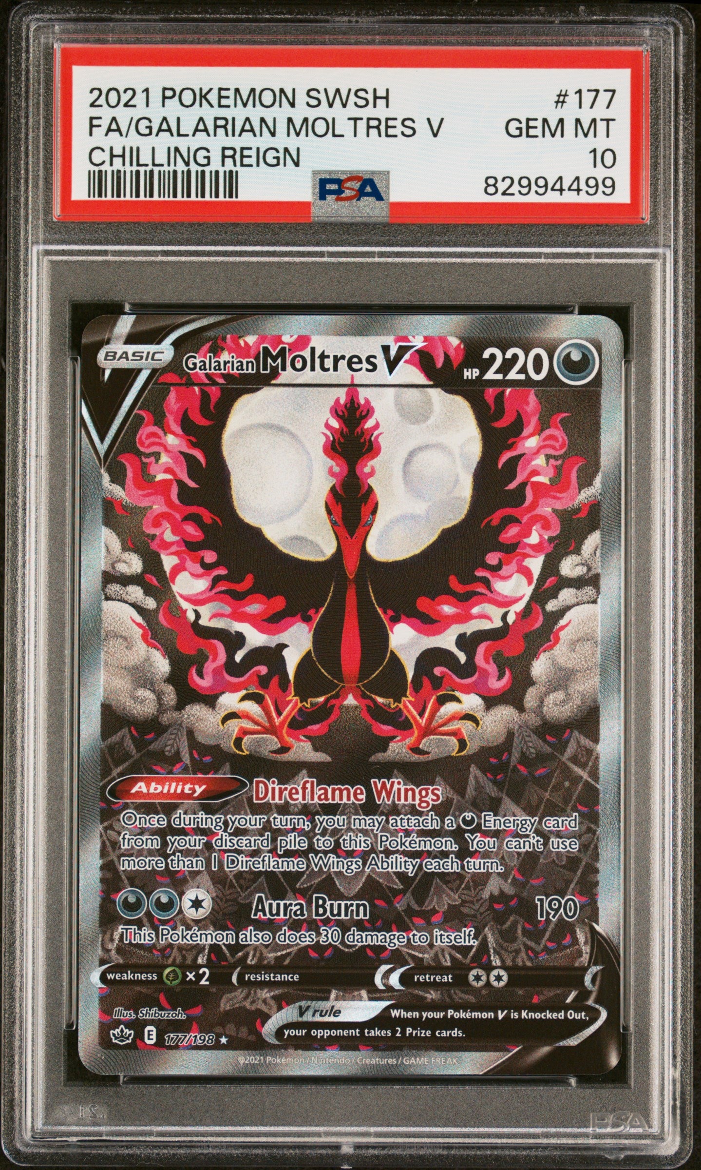 PSA10- galarian Moltres v -#177