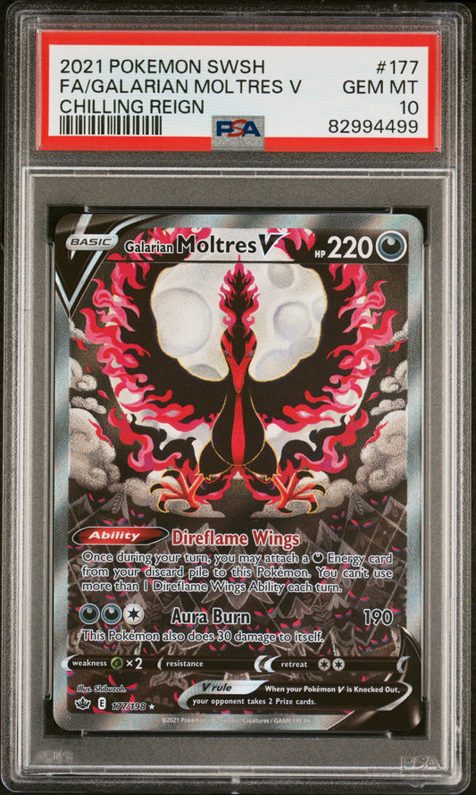 PSA10- galarian Moltres v -#177